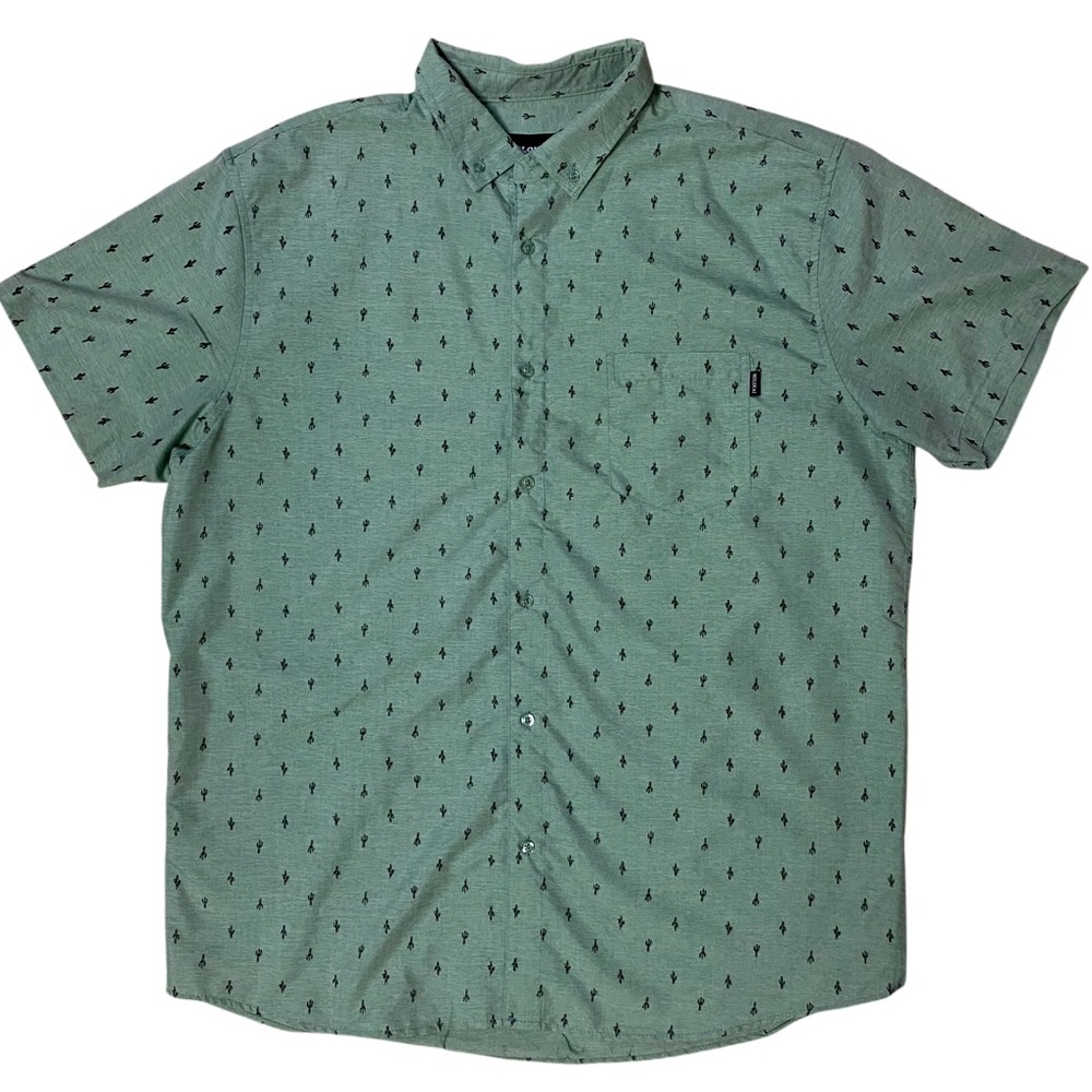 Men’s Molokai Surf Sage Cactus Button Up Shirt Size XXL